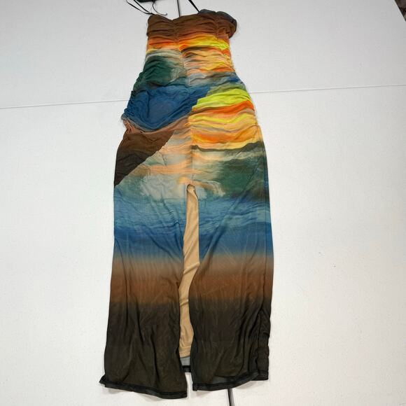 AFRM Multicolor Strapless Midi Dress - Picture 6 of 7